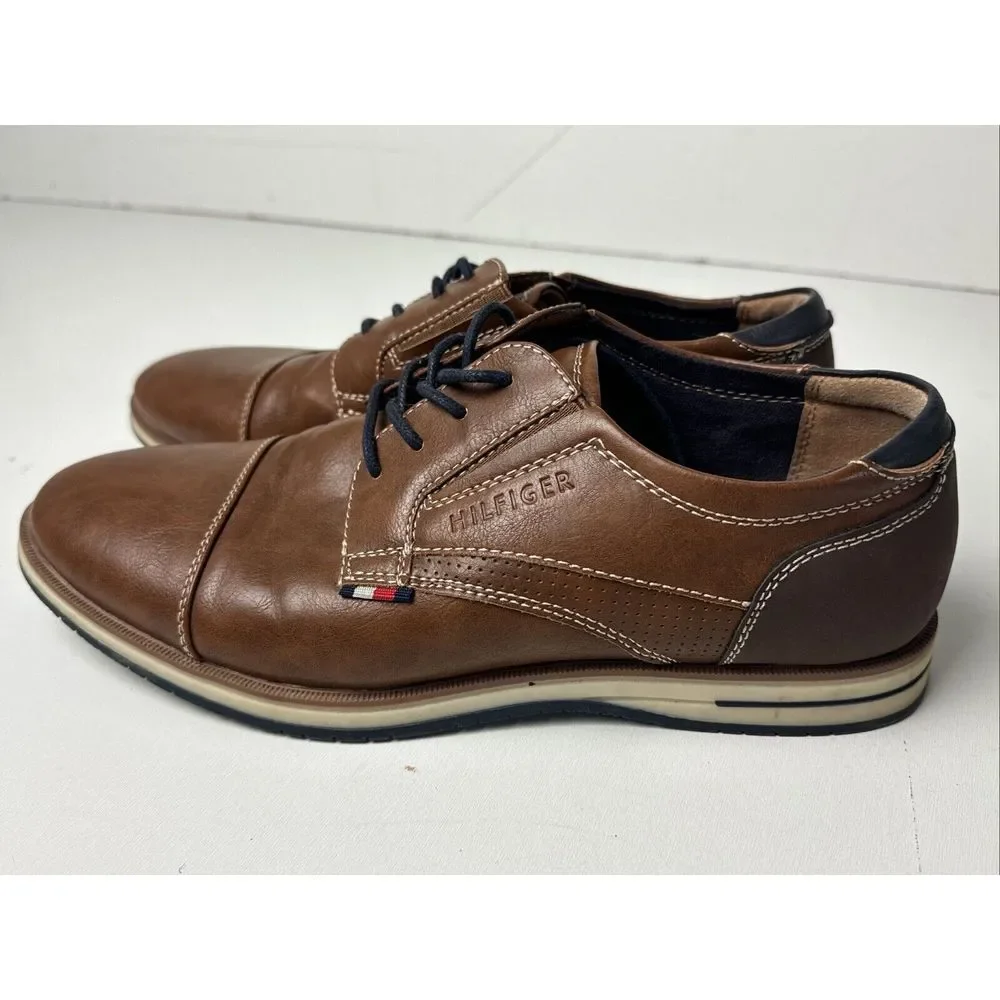 TOMMY HILFIGER Urban Oxford‎ Shoes Men's Size US 9 M Dark Natural
